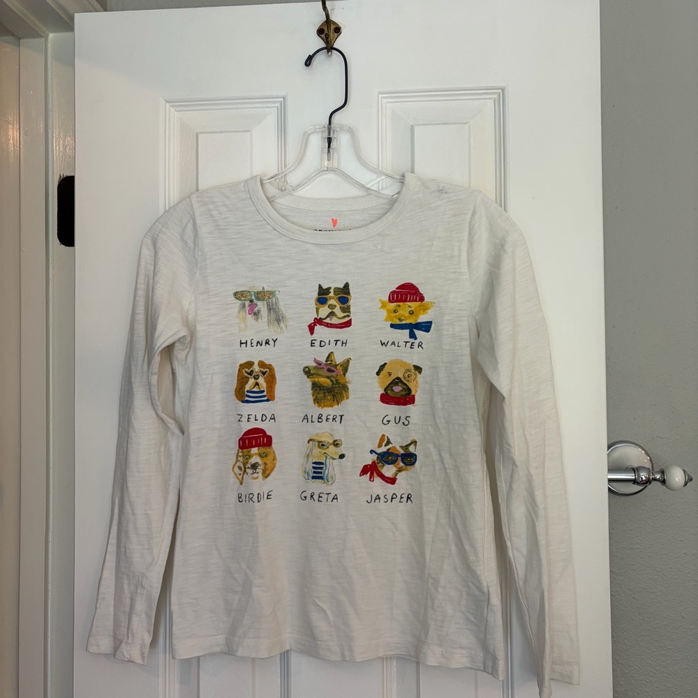 Crewcuts Dog Face Long Sleeved Top Size Large (10-11)